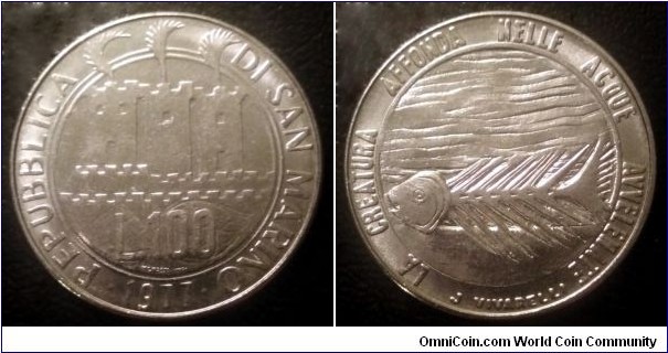 San Marino 100 lire.
1977