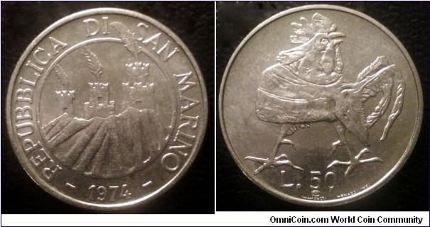 San Marino 50 lire.
1974