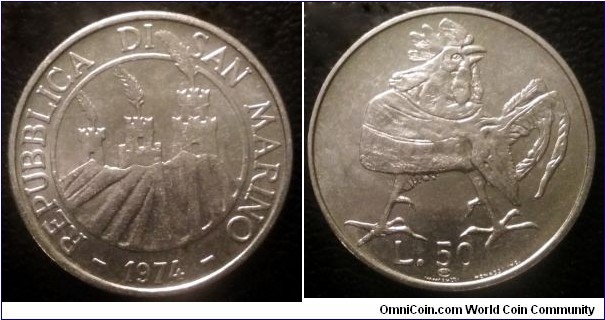 San Marino 50 lire.
1974