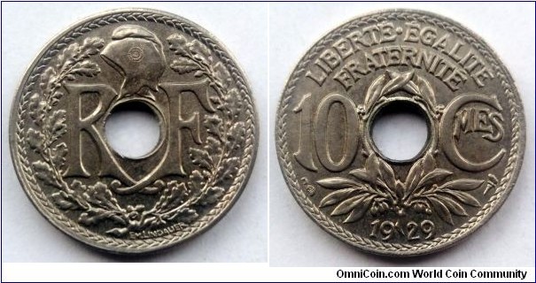 France 10 centimes.
1929