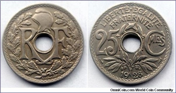 France 25 centimes.
1928 (II)