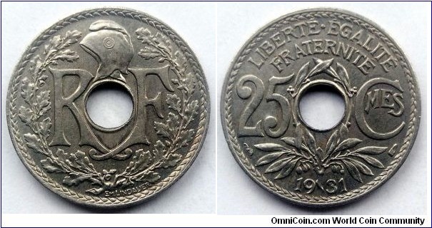 France 25 centimes.
1931