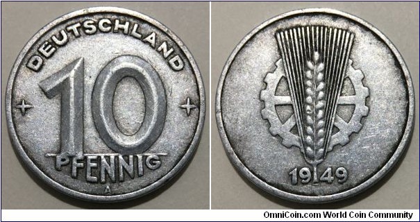 10 Pfennig (East Germany - Democratic Republic // Aluminium) 