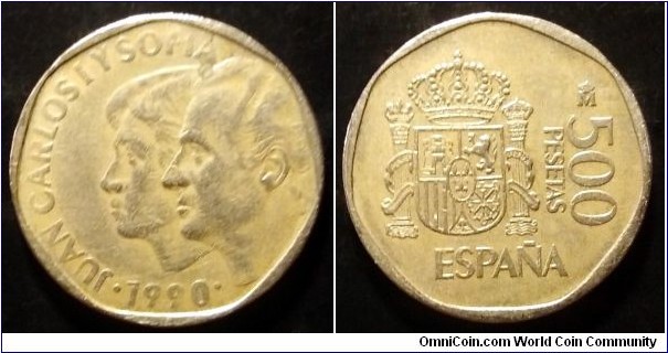 Spain 500 pesetas.
1990