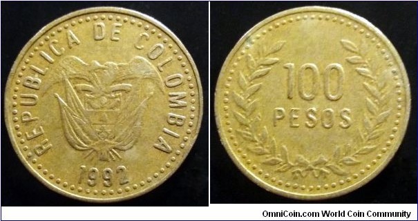 Colombia 100 pesos.
1992