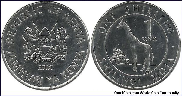 Kenya 1 Shilling-1 Kenya 2018