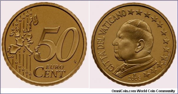 Vatican 50 Cents - Pontificate of John Paul II