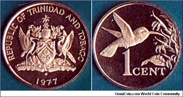 Trinidad & Tobago 1977 FM 1 Cent.