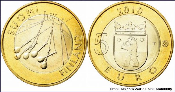 2010 Finland 5 euro provinces-Sata kunta 