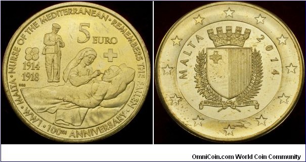 5 Euro, 100th Anniversary of WWI 