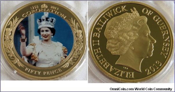 50p Coronation Jubilee Queen waving