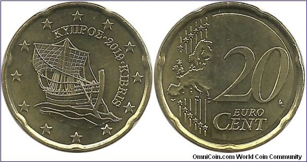 Cyprus 20 Eurocent 2019