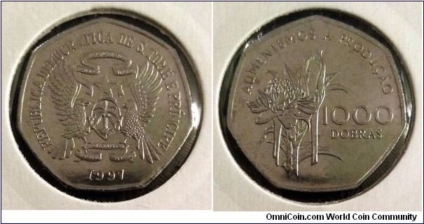 Sao Tome & Principe. 1000 dobras. 1997, F.A.O.