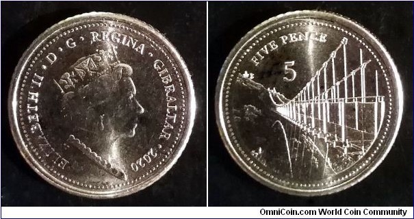 Gibraltar 5 pence.
2020 (AB) Windsor Bridge.