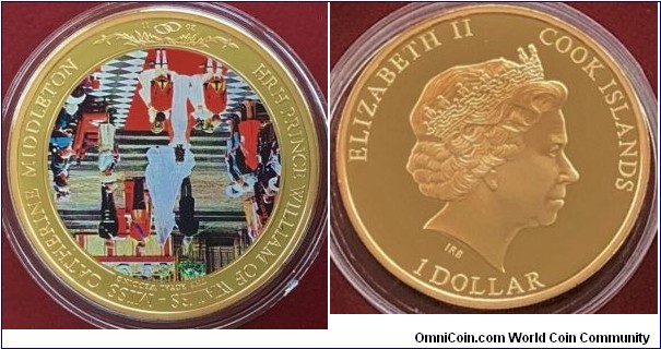 $1 coin William Catherine Royal Wedding
