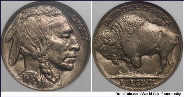 ANACS MS64 1937 BUFFALO NICKEL