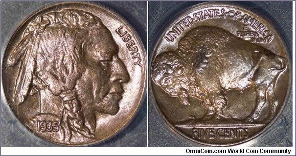 ANACS MS64 1935 BUFFALO NICKEL