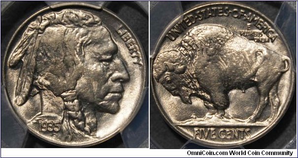 PCGS MS63 1935 BUFFALO NICKEL