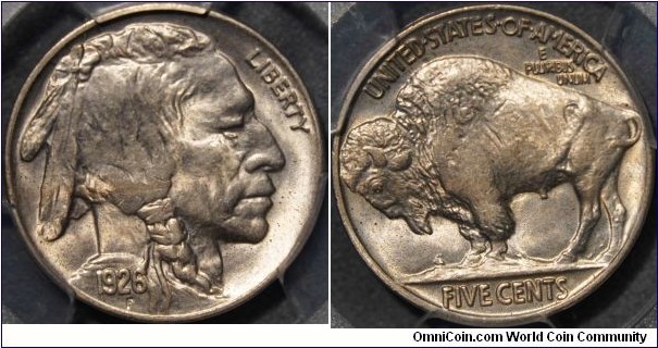 PCGS MS63 1926 BUFFALO NICKEL