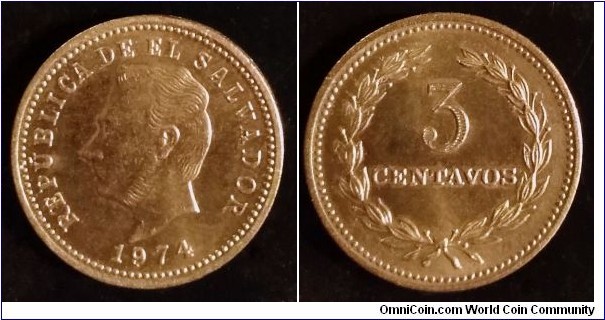 El Salvador 3 centavos. 1974 (II)