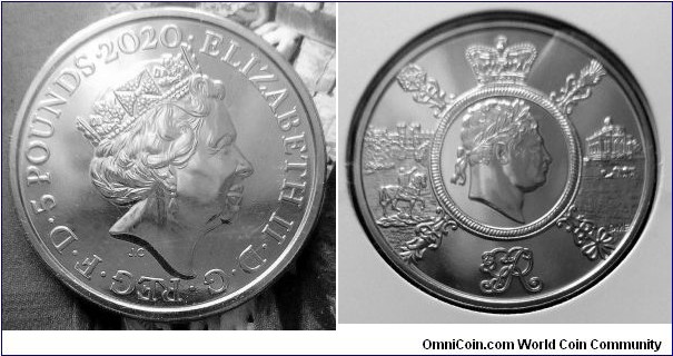 5 pounds. 2020, 200th Anniversary of death of King George III.