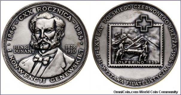 Medal - 65th Anniversary of Polish Red Cross. Henri Dunant.