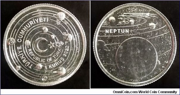 Turkey 1 kurus.
2022, Solar System - Neptun