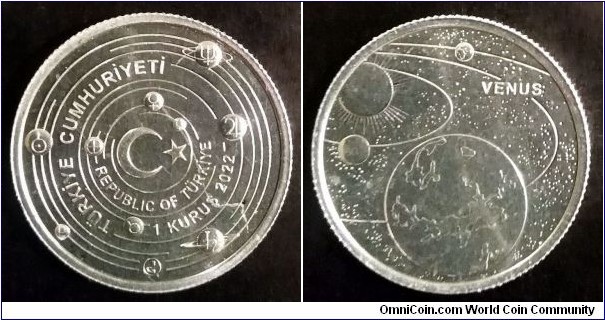 Turkey 1 kurus.
2022, Solar System - Venus