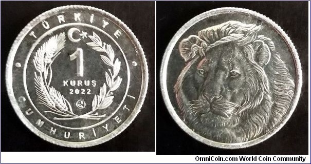 Turkey 1 kurus. 2022, Lion