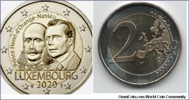 2€ Euro Commemerating the Birth of Prince Henri