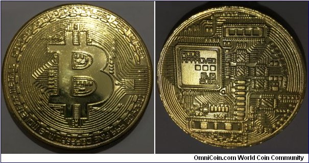 1 BitCoin (Gilding metal plated steel)