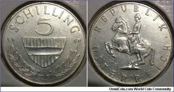 5 Schilling (2nd Republic of Austria // SILVER 0.640 / 5.2g / ⌀23.5mm)