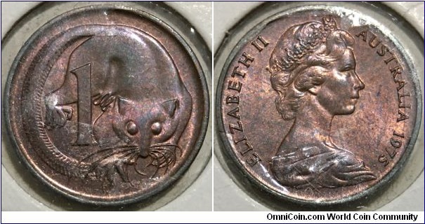 1 Cent (Commonwealth of Australia / Queen Elizabeth II // Bronze 2.59g) 