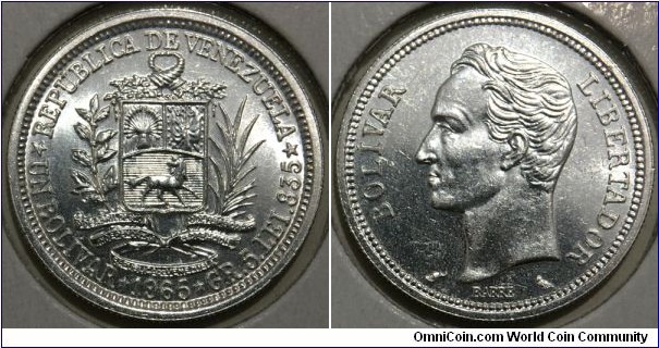 1 Bolivar (4th Republic of Venezuela // SILVER 0.835 / 5g / ⌀23mm) 