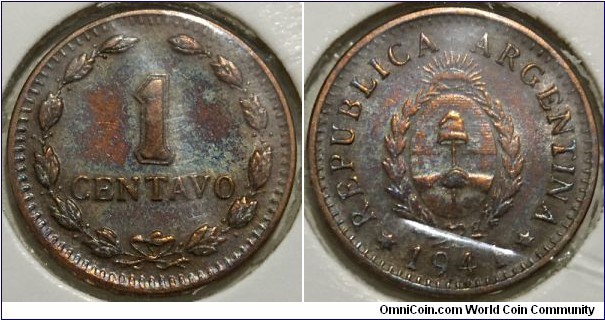 1 Centavo (Argentine Republic // Bronze 2g) 