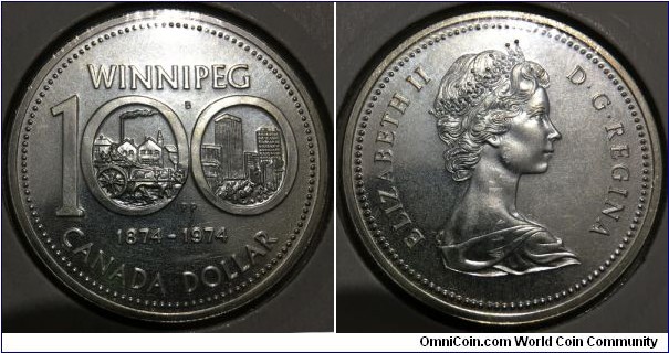 1 Dollar (Commonwealth - Federal State of Canada / Queen Elizabeth II / 100th Anniversary of the City of Winnipeg / SPECIMEN // SILVER 0.500 / 23.33g / ⌀36.1mm / Mintage: 628.183 pcs)
