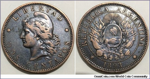 2 Centavos (Argentine Republic // Bronze 10g) 