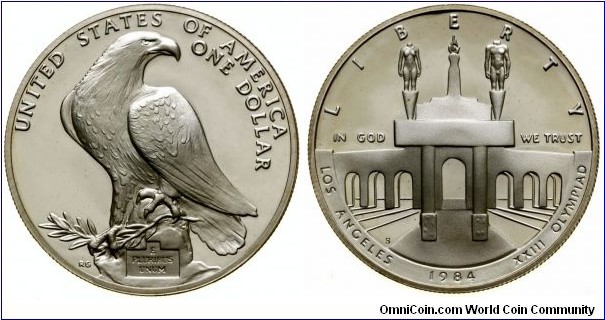 1 Dollar (S) - 1984 Olympics Los Angeles.