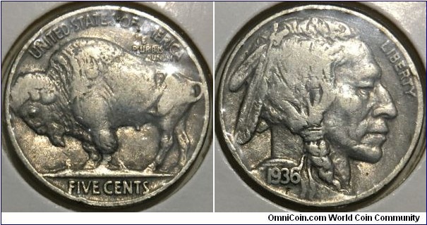 5 Cents (United States of America / Buffalo Nickel // Copper-Nickel) 