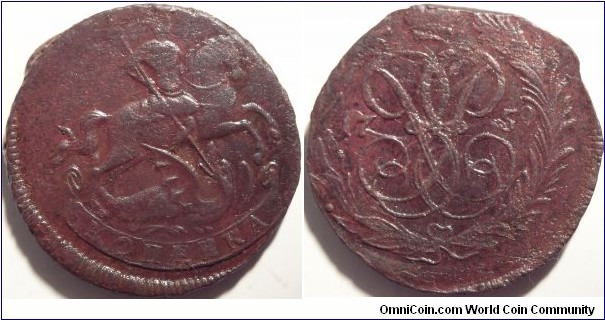 AE 1 kopeck 1759, Moscow Mint