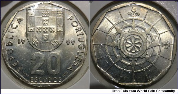 20 Escudos (3rd Portuguese Republic // Copper-Nickel) 