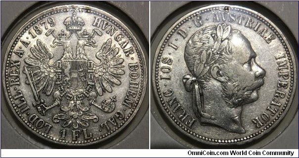 1 Florin (Austro-Hungarian Empire / Archduchy of Austria / Emperor Franz Joseph I // SILVER 0.900 / 12.34g / ⌀29.24mm)
