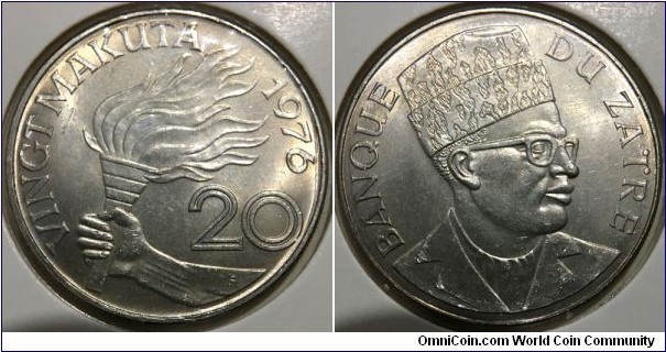 20 Makuta (Republic of Zaire // Copper-Nickel)