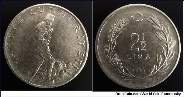 Turkey 2 1/2 lira. 1976, Second piece in my collection.