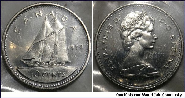 10 Cents (Commonwealth - Federal State of Canada / Queen Elizabeth II // Nickel 2.07g) 