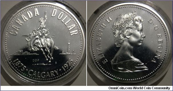 1 Dollar (Commonwealth - Federal State of Canada / Queen Elizabeth II / 100th anniversary of the City of Calgary / SPECIMEN // SILVER 0.500 / 23.33g / ⌀36mm / Mintage: 833.095 pcs) 