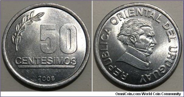 50 Centesimos (Oriental Republic of Uruguay // Stainless Steel)