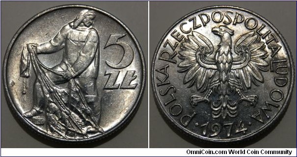 5 Zlotych (Polish People's Republic // Aluminium) 