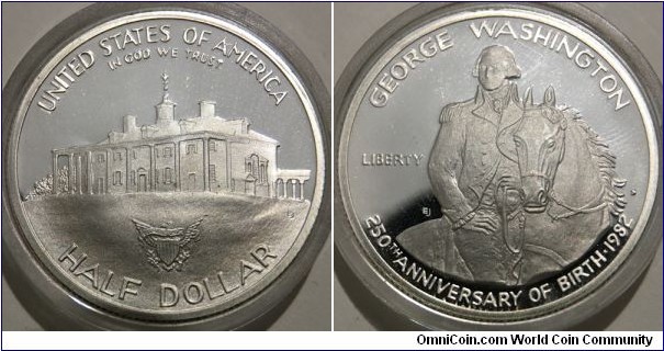 1/2 Dollar (United States of America / 250th Anniversary of George Washington's Birth // SILVER 0.900 / 12.5g / ⌀30.61mm / PROOF) 