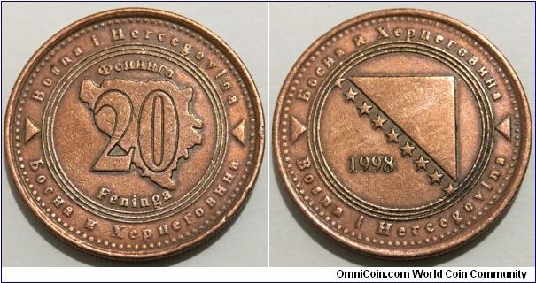 20 Feninga (Bosnia and Herzegovina // Copper plated Steel) 